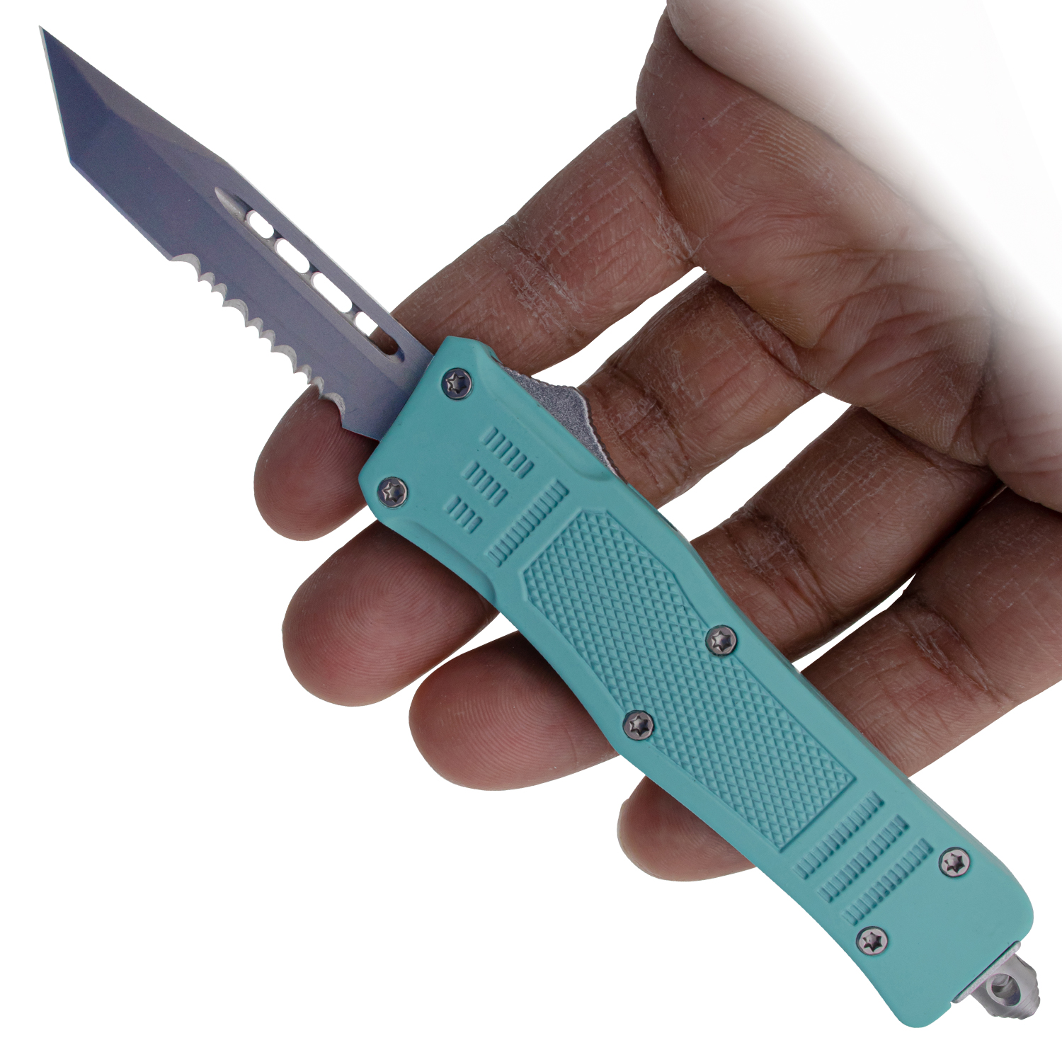 Covert OPS USA OTF Automatic Knife 7 Inch Overall Tanto Teal